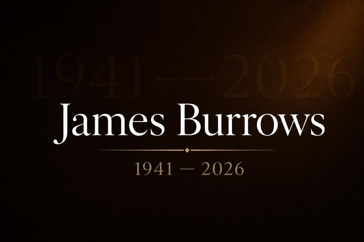 James Burrows memorial — 1941–2026, with the names of his most iconic shows.